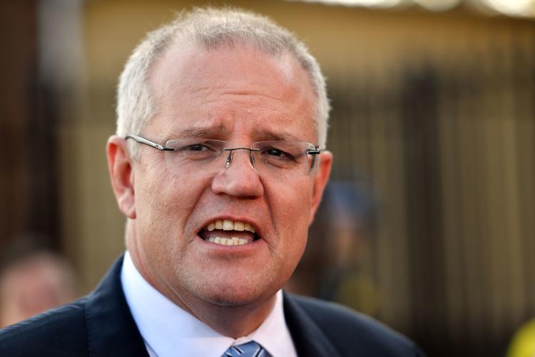 
    Australiens premierminister Scott Morrison vinder parlamentsvalget. (Photo by Saeed KHAN / AFP)
   Foto: Saeed Khan/Ritzau Scanpix
