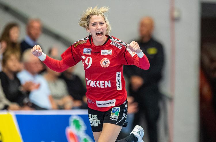  Esbjergs Estavana Polman var en af profilerne i den første DM-finale.
   Foto: John Randeris/Ritzau Scanpix
