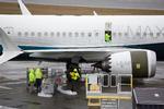 Arbejdere står ved Boeing 737 Max-fly i Washington. Arkivfoto. Foto: Jason Redmond/Ritzau Scanpix