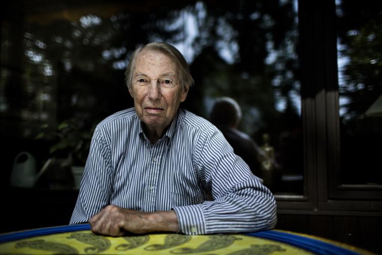 Forlægger Otto B. Lindhardt var  en væsentlig del af bogbranchen i over 70 år.  Foto: Mads Nissen/POLFOTO