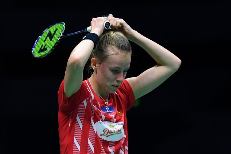 Mia Blichfeldt vandt sin kamp mod Chloe Birch i tre sæt, men Danmark tabte.  Foto: Wang Zhao/Ritzau Scanpix