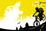 Fra nord til syd og øst til vest. Danmark er rigt præsenteret, når det kommer til fremragende muligheder for mountainbikekørsel. Illustration: Jens Mørch 