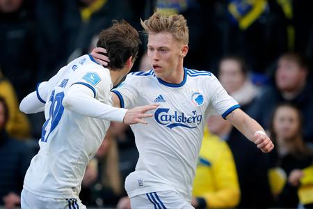 Viktor Fischer lod fødderne tale 14. april, da han scorede i FCK's 2-1-sejr i Brøndby.  Foto: Jens Dresling/POLFOTO