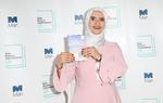 Forfatter Jokha al-Harthi får Man Booker International Prize for 'Celestial Bodies' i London 21. maj 2019. (Photo by Isabel INFANTES / AFP) Foto: Isabel Infantes/Ritzau Scanpix
