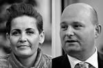 Pia Olsen Dyhr (SF) (tv.) peger på Søren Pape Poulsen (K) som sin bedste politiske modstander 