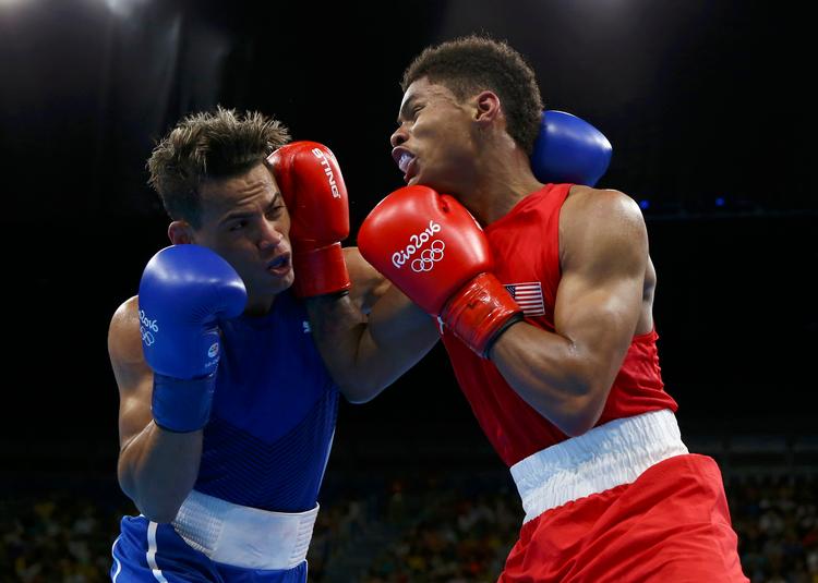 Der skal fortsat være boksning på det olympiske program som her i Rio de Janeiro i 2016, hvor Shakur Stevenson, USA, og Robeisy Eloy Ramirez Carrazana fra Cuba mødes i finalen i bantamvægt. Men lederne fra Det Internationale Bokseforbund er ikke velkomne i Tokyo.
   Foto: Peter Cziborra/Ritzau Scanpix