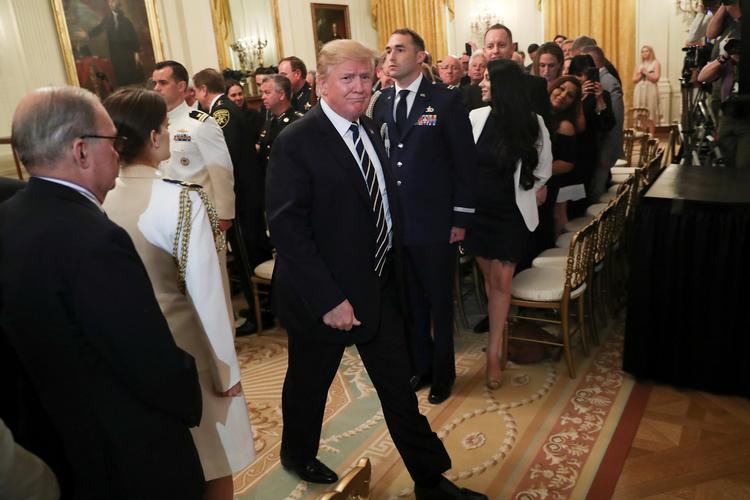 
 Den øverste chef i Federal Savings Bank er tiltalt af de føderale myndigheder i USA for forsøg på at købe sig til en post som minister i præsident Donald Trumps regering. REUTERS/Leah Millis
   Foto: Leah Millis/Ritzau Scanpix
