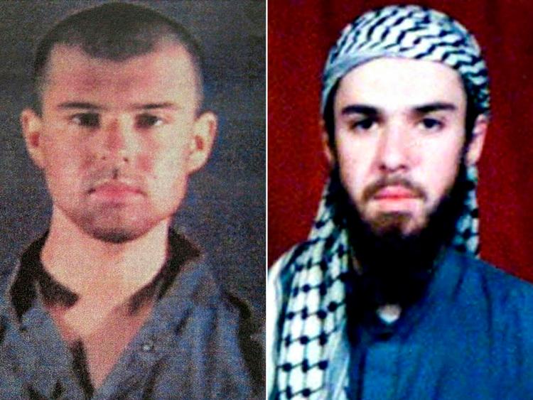 På begge billeder ses John Walker Lindh også kaldet 'the American Taliban' Foto: Tariq Mahmood, - - -/Ritzau Scanpix