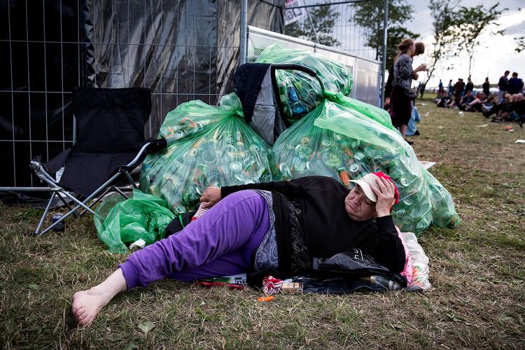 Pantsamler på Roskilde Festival i 2014. Arkivfoto Peter Klint