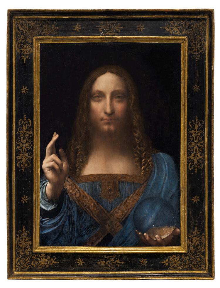 'Salvator Mundi' skulle være et af de mindre end 20 malerier af Leonardo da Vinci, som man kender til, der stadig eksisterer. Foto: Handout ./Ritzau Scanpix