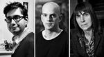 Tre kandidater kæmper om at blive ny poesiprofessor på Oxford University. Canadiske Todd Swift (tv.), Andrew McMillan og Alice Oswald. Foto: Privatfoto, Gary Doak og Nick Cunard