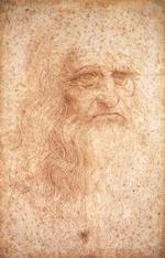 Formodet selvportræt af Leonardo da Vinci fra omkring år 1512. 