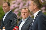 Statsminister Lars Løkke Rasmussen (V) præsenterede sammen med Tommy Ahlers og Kristian Jensen partiets erhvervsudspil. Foto: Liselotte Sabroe/Ritzau Scanpix