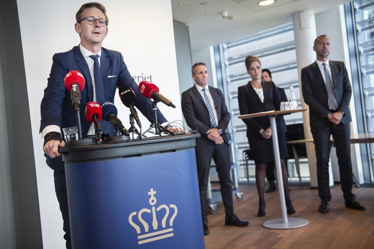 
    Skatteminister Karsten Lauritzen under pressemødet om udbyttesagen i Skatteministeriet i København Foto: Liselotte Sabroe/Ritzau Scanpix