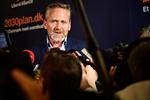 Selv efter at de nordsjællandske stemmer onsdag aften var talt op, havde Anders Samuelsen - formanden for Liberal Alliance - svært ved at tro på, at han ikke var blevet genvalgt.   Foto: Philip Davali/Ritzau Scanpix