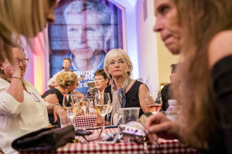 Pia Kjærsgaard og de øvrige DF'ere må erkende, at patiet er blevet mere end halveret. Foto: Stine Bidstrup/Stine Bidstrup