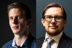 Nyvalgte Alex Vanopslagh (tv) og Simon Emil Ammitzbøll-Bille er begge i spil til posten som Anders Samuelsens afløser. Foto: Ditte Valente/Casper Holmenlund Christensen 