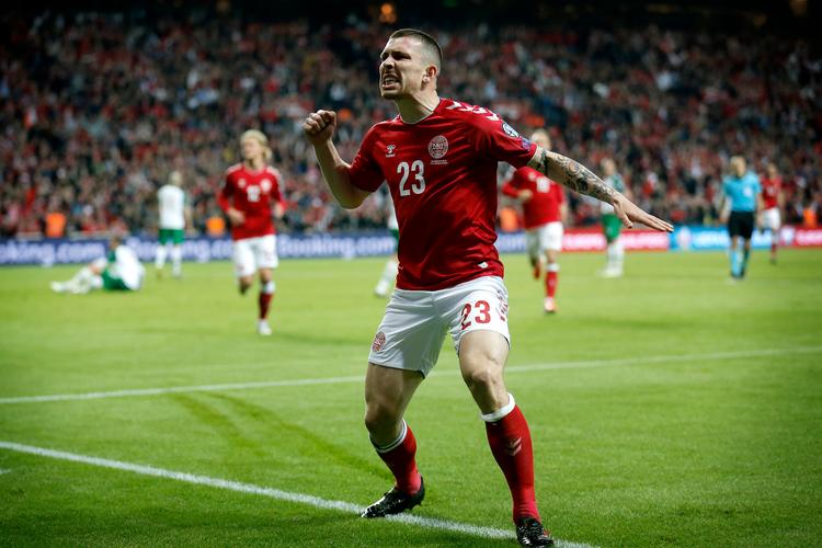  Pierre-Emile Højbjerg skal være med til at give Danmark den nødvendige fremdrift mod Georgien. Foto: Jens Dresling/POLFOTO