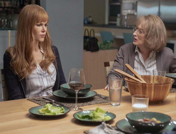 Nicole Kidman og Meryl Streep i en scene fra den nye sæson af 'Big Little Lies'.  