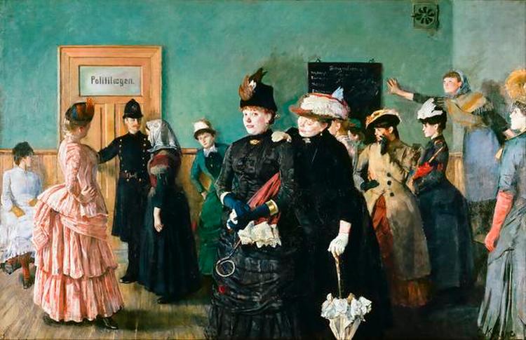’Albertine hos Politilægen’. Christian Krogh. 1887 Nasjonalmuseet for kunst, arkitektur og design, Oslo