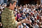 Mens Margrethe Vestager fik støtte fra Mette Frederiksen (S), på folkemødet, kæmpede EPP mod hende og for deres egen kandidat i Bruxelles.  Foto: Finn Frandsen/POLFOTO