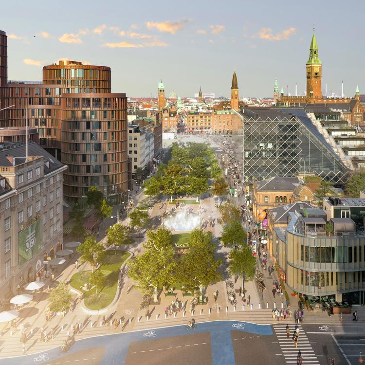 Hver dag passerer 9.300 biler og busser ad Vesterbro Passage mellem H. C. Andersens Boulevard og Bernstorffsgade, mens over 30.000 bevæger sig til fods på den strækning, hvor Tivoli har foreslået, at en park skal ligge.  Visualisering Tivoli/Gehl Architects