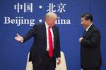 USA's præsident, Donald Trump, og hans kinesiske kollega, Xi Jinping, da de mødtes sidste år i novemberi i Beijing. Foto: Nicolas Asfouri/Ritzau Scanpix