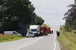 Klokken 09.25 søndag den 16. juni slår en forbipasserende alarm, da der er brand i et hus på Slagelse Landevej i Vemmelev mellem Slagelse og Korsør. En mand findes efterfølgende dræbt i huset. 
   Foto: Presse-fotos.dk/Ritzau Scanpix