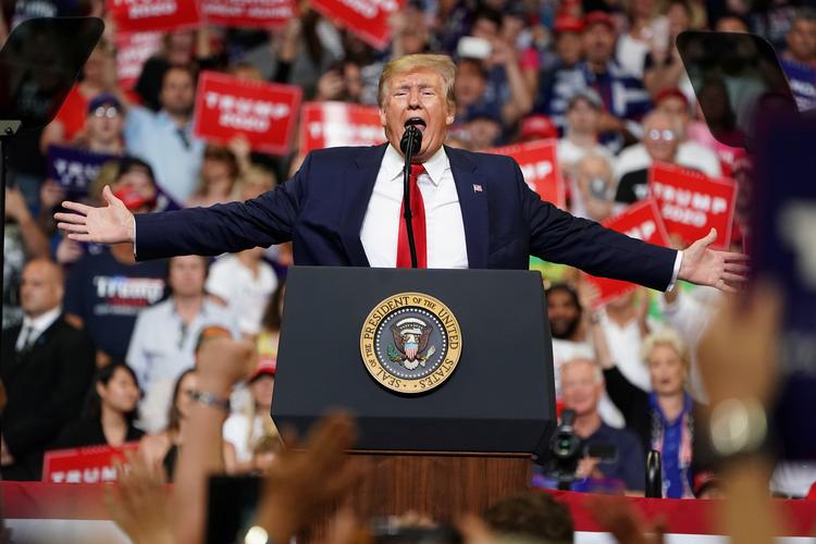 Donald Trumps 2020-præsidentkampagne er officielt i gang. 
 Foto: Carlo Allegri/Ritzau Scanpix