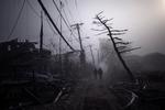 Breezy Point, der er et kvarter i Queens-bydelen i New York City, blev hårdt ramt som følge af orkanen Sandys hærgen. Foto: Adrees Latif/Ritzau Scanpix