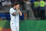 Med sin scoring på straffespark har Lionel Messi scoret 68 mål for Argentina, men det rakte kun til 1-1 mod Paraguay.
   Foto: Douglas Magno/Ritzau Scanpix