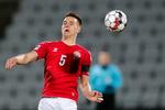 Venstrebacken Jonas Knudsen har spilet 6 A-landskampe og var med ved VM i 2018.  Foto: Jens Dresling/POLFOTO