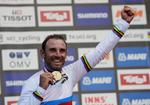 Spanieren Alejandro Valverde er  tilbage og kunne i dag juble over den anden sejr i VM-trikoten. Foto: Heinz-peter Bader/Ritzau Scanpix