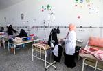 Patienter på al-Sabeen Maternal-hospitalet i hovedstaden Sanaa.  Foto: Mohammed Huwais/Ritzau Scanpix