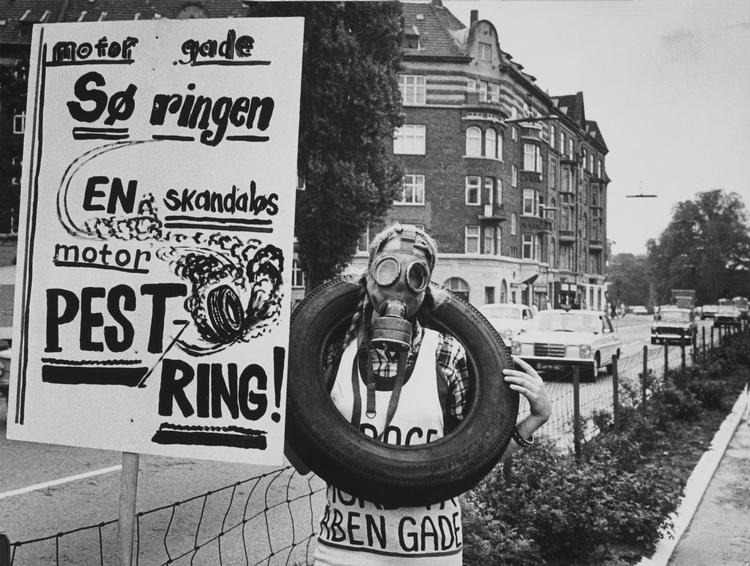 Idéen om Søringen blev lanceret i slutningen af 1950'erne. Planen var at anlægge en sekssporet motorvej ind igennem det centrale København. Projektet blev mødt af stor kritik og blev endelig droppet i 1970'erne. Foto: Jacob Maarbjerg