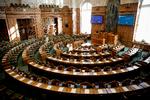 
    Folketingets afslutningsdebat, 2016. En tom Folketingssal kort før afslutningsdebatten går igang.
   Foto: Jens Dresling/POLFOTO