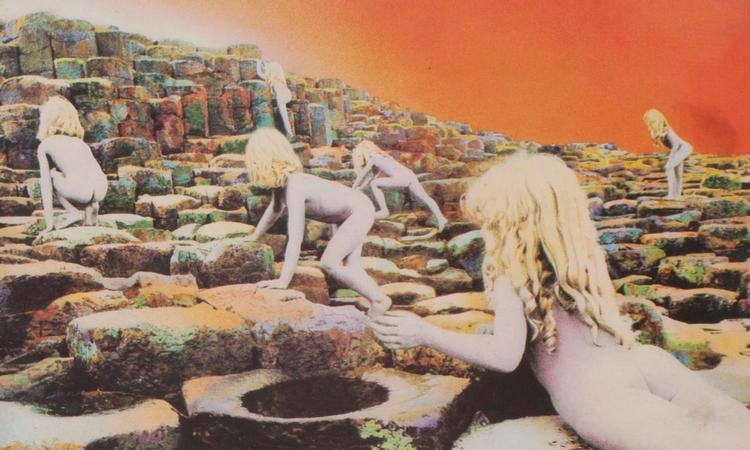 Detalje fra Led Zeppelins cover fra  ’Houses of the Holy’ fra 1973. Foto fra coveret 