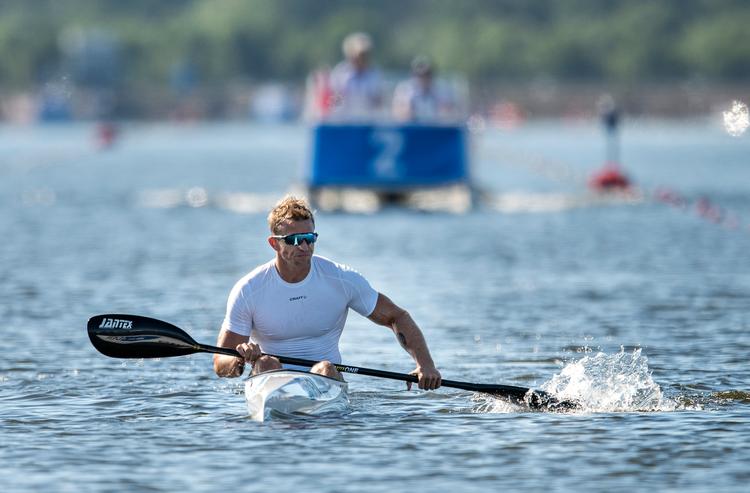 René Holten Poulsen er med i onsdagens finale i K1 1.000 meter ved det europæiske OL. Foto: Lars Møller/Ritzau Scanpix