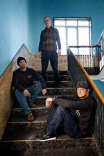 Søren Schou (i forgrunden) optræder på Orange Scene på Roskilde Festival i næste uge med gruppen Bikstok.  Foto: Jacob Ehrbahn/POLFOTO