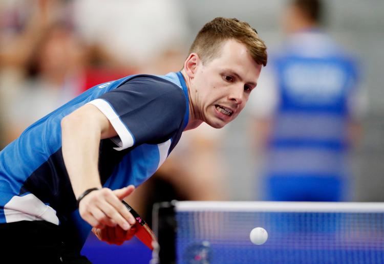 Jonathan Groth ser sig selv som en vinder efter at have indkasseret sølvmedalje og OL-billet ved de europæiske olympiske lege i Minsk. 
   Foto: Vasily Fedosenko/Ritzau Scanpix