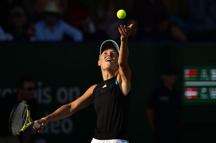 Caroline Wozniacki startede med at serve godt, men det var senere i kampen mod Aryna Sabalenka den, der begyndte at koste dyrt.
   Foto: Glyn Kirk/Ritzau Scanpix