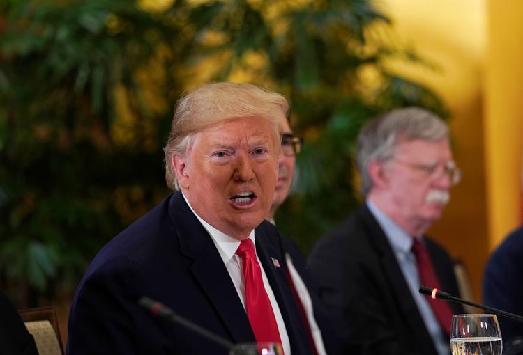 Den amerikanske præsident, Donald Trump, overraskede alle, da han lørdag morgen på G20-topmødet i Japan pludselig udsendte en invitation til den nordkoreanske leder om at mødes. Foto: Kevin Lamarque/Ritzau Scanpix