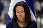 Tania Avalos efter at hun er kommet tilbage til El Salvador.  Foto: Jose Cabezas/Ritzau Scanpix