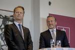 Ministeroverdragelse i torsdags. Anders Samuelsen (LA) overdrog udenrigsministeriet til Jeppe Kofod (S). Foto: Miriam Dalsgaard/POLFOTO