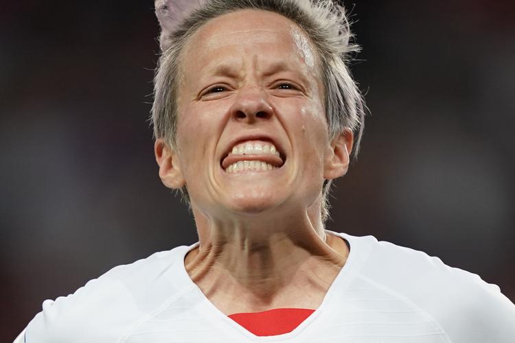Megan Rapinoe jubler efter en scoring i 2-1-sejren over Frankrig. Foto: Lionel Bonaventure/Ritzau Scanpix