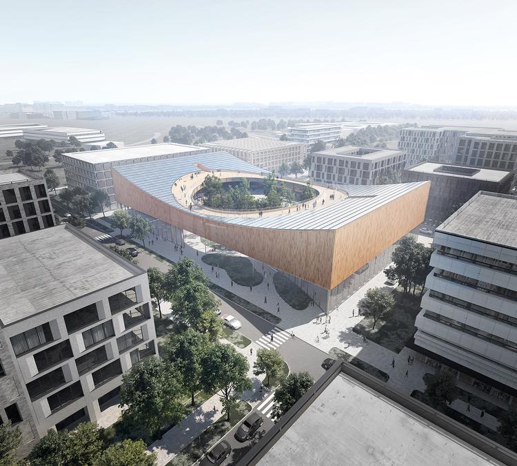 Lunds nye 3.500 kvadratmeter store videnskabsmuseum lavet af træ skal efter planen stå klar i 2024, oplyser det danske arkitektfirma Cobe, som står bag tegningerne. Visualisering Cobe