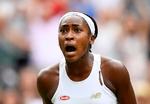 Der var plads til mange store følelsesudladninger fra Cori Gauff under kampen mod slovenske Polona Hercog fredag aften. 
   Foto: Toby Melville/Ritzau Scanpix