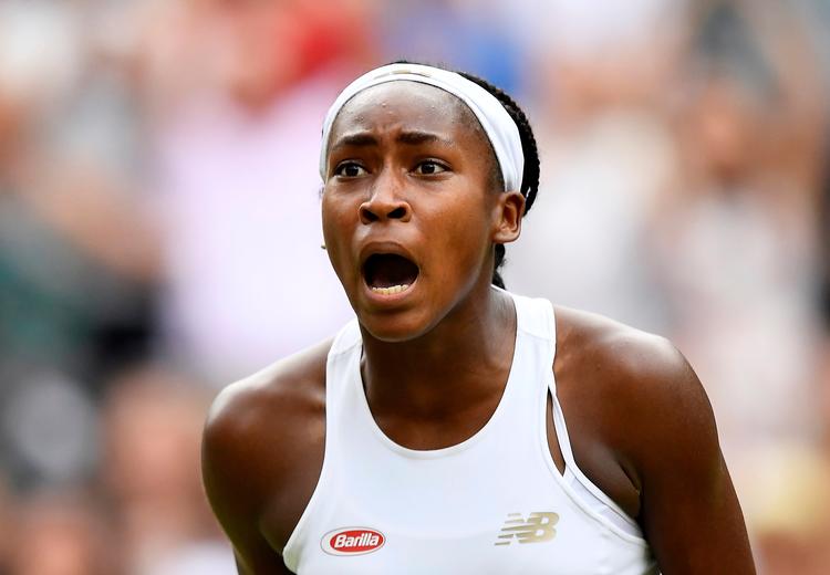 Der var plads til mange store følelsesudladninger fra Cori Gauff under kampen mod slovenske Polona Hercog fredag aften. 
   Foto: Toby Melville/Ritzau Scanpix