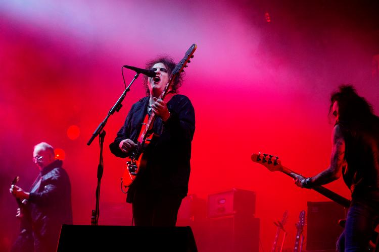 The Cures Robert Smith under årets Roskilde Festival.  Foto: Thomas Borberg/POLFOTO