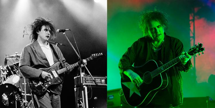 The Cure på Roskilde Festival i 1985 og i 2019. Foto: Emma Sejersen/POLFOTO